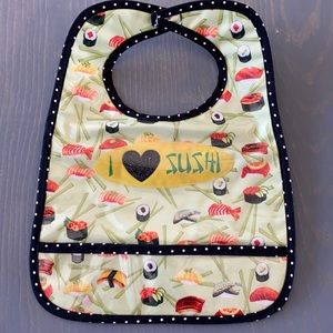 I love sushi wipe clean brand new bib!